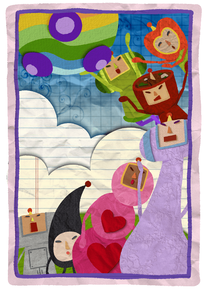 katamari fanart scene, static, no hypothetical price sorry.
